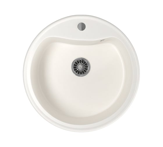 Мойка mixline ML-GM09 круглая, молоко, 341, 490х490х185 мм 533497