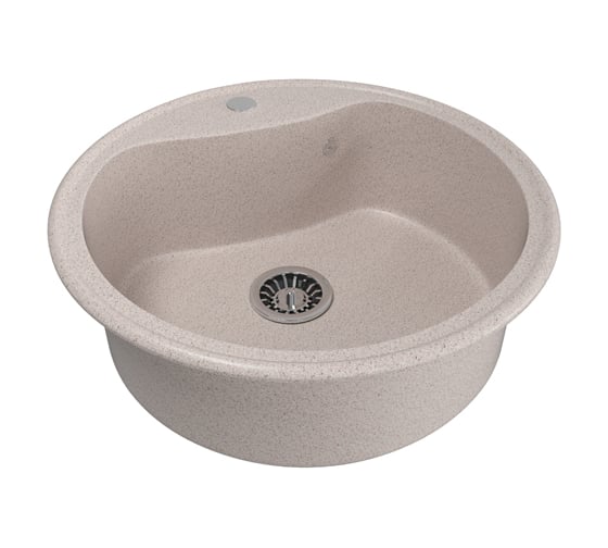 Мойка mixline ML-GM09 круглая, песочная, 302, 490х490х185 мм 533498