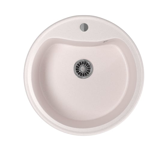 Мойка mixline ML-GM09 круглая, светло-розовая, 311, 490х490х185 мм 533499
