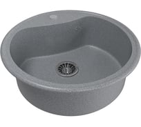 Мойка mixline ML-GM09 круглая, темно-серая, 309, 490х490х185 мм 533501