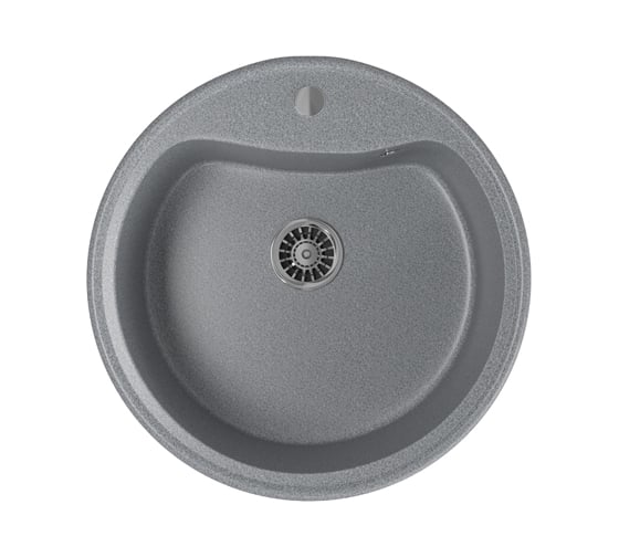 Мойка mixline ML-GM09 круглая, темно-серая, 309, 490х490х185 мм 533501
