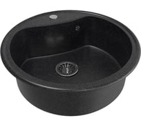 Мойка mixline ML-GM09 круглая, черная, 308, 490х490х185 мм 533503
