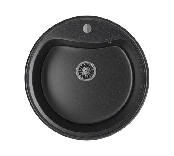 Мойка mixline ML-GM09 круглая, черная, 308, 490х490х185 мм 533503