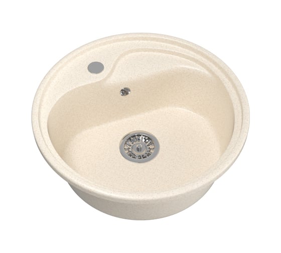 Мойка mixline ML-GM10 круглая, бежевая, 328, 440х440х180 мм 525066 1