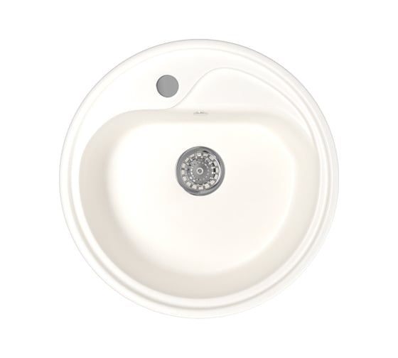 Мойка mixline ML-GM10 круглая, белая, 331, 440х440х180 мм 525067