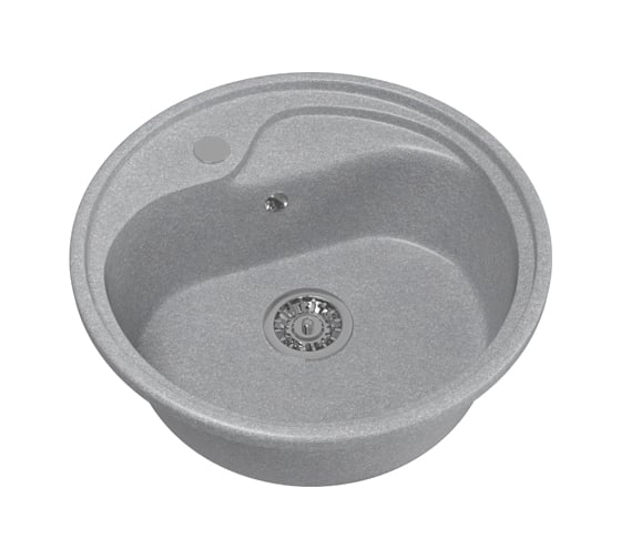 Мойка mixline ML-GM10 круглая, графит, 342, 440х440х180 мм 533152 1
