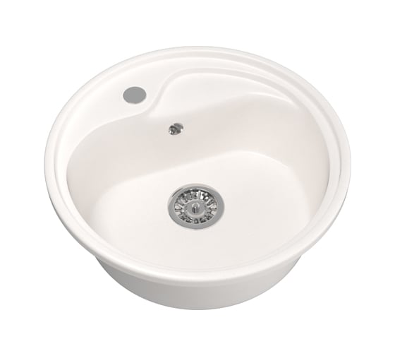 Мойка mixline ML-GM10 круглая, молоко, 341, 440х440х180 мм 532391 1