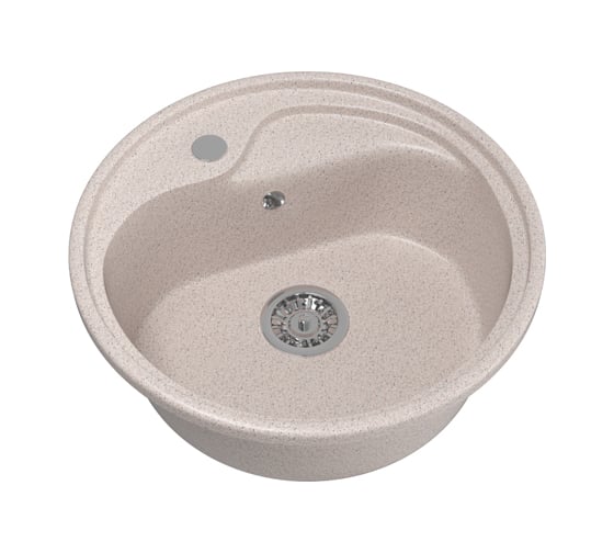 Мойка mixline ML-GM10 круглая, песочная, 302, 440х440х180 мм 525060 1