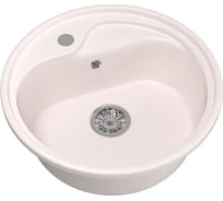Мойка mixline ML-GM10 круглая, светло-розовая, 311, 440х440х180 мм 525064
