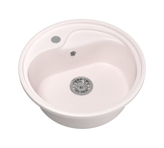 Мойка mixline ML-GM10 круглая, светло-розовая, 311, 440х440х180 мм 525064 1