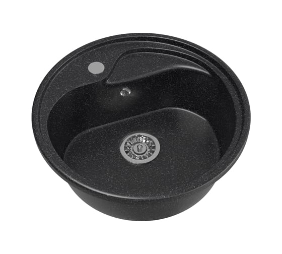 Мойка mixline ML-GM10 круглая, черная, 308, 440х440х180 мм 525062