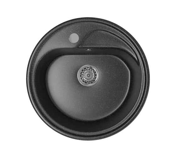 Мойка mixline ML-GM10 круглая, черная, 308, 440х440х180 мм 525062