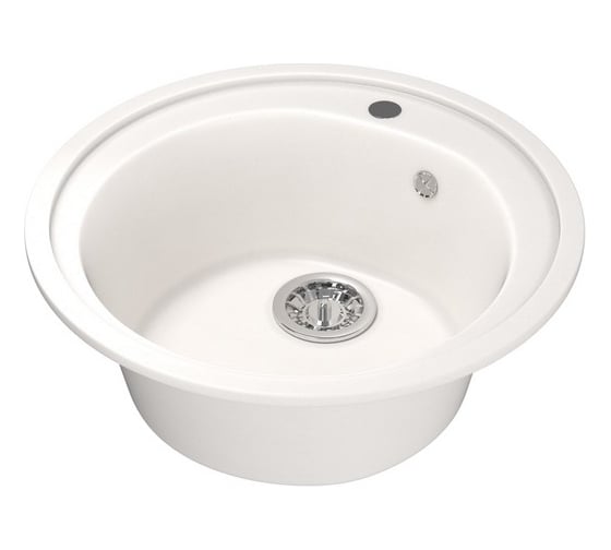 Мойка mixline ML-GM11 круглая, белая, 331, 500х500х180 мм 525075