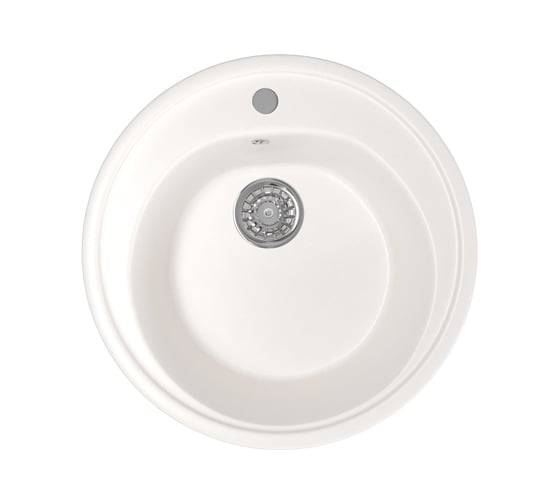 Мойка mixline ML-GM11 круглая, белая, 331, 500х500х180 мм 525075