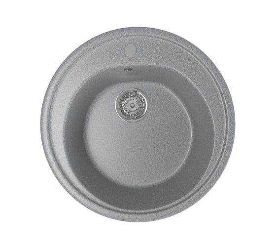 Мойка mixline ML-GM11 круглая, темно-серая, 309, 500х500х180 мм 525071