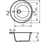 Мойка mixline ML-GM11 круглая, серая, 310, 500х500х180 мм 525069 5