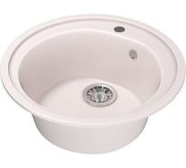 Мойка mixline ML-GM11 круглая, светло-розовая, 311, 500х500х180 мм 525072