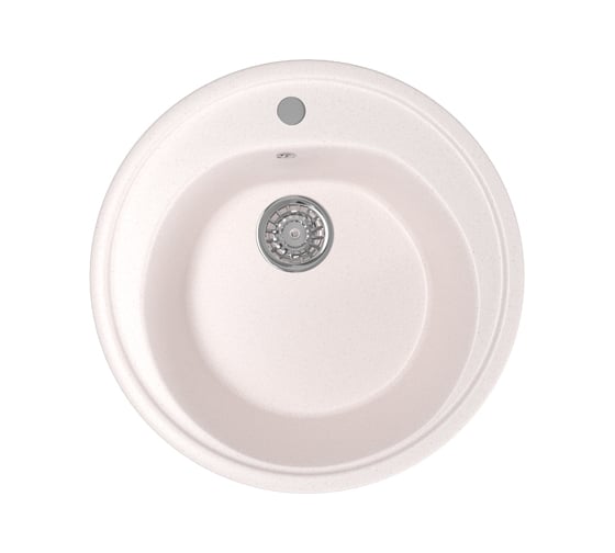 Мойка mixline ML-GM11 круглая, светло-розовая, 311, 500х500х180 мм 525072
