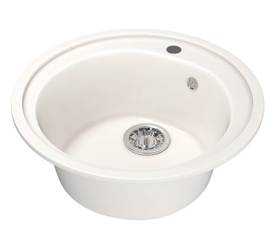 Мойка mixline ML-GM11 круглая, молоко, 341, 500х500х180 мм 532392