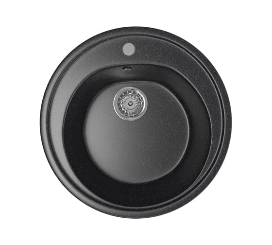 Мойка mixline ML-GM11 круглая, черная, 308, 500х500х180 мм 525070