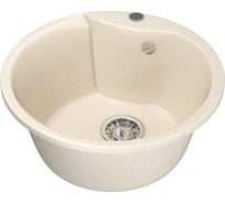 Мойка mixline ML-GM12 круглая, бежевая, 328, 480х480х210 мм 525082