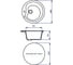 Мойка mixline ML-GM12 круглая, бежевая, 328, 480х480х210 мм 525082 5