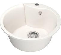 Мойка mixline ML-GM12 круглая, молоко, 341, 480х480х210 мм 532393