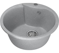 Мойка mixline ML-GM12 круглая, графит, 342, 480х480х210 мм 533154