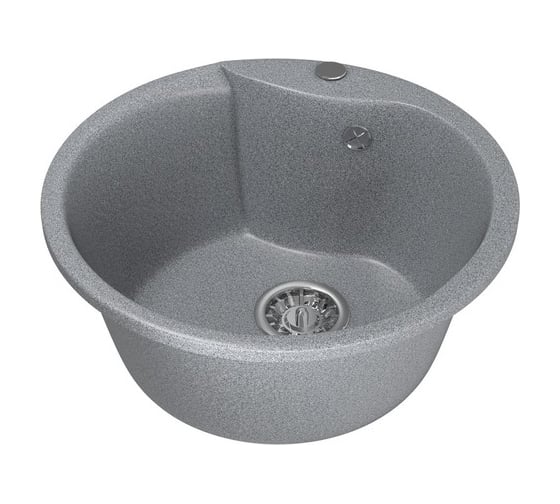 Мойка mixline ML-GM12 круглая, темно-серая, 309, 480х480х210 мм 525079