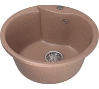 Мойка mixline ML-GM12 круглая, терракотовая, 307, 480х480х210 мм 525081