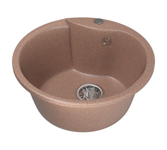 Мойка mixline ML-GM12 круглая, терракотовая, 307, 480х480х210 мм 525081