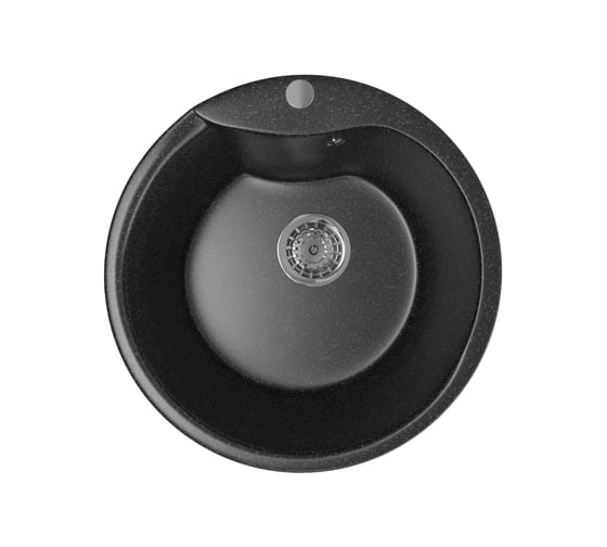 Мойка mixline ML-GM12 круглая, черная, 308, 480х480х210 мм 525078