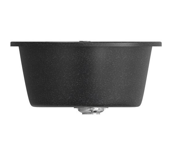 Мойка mixline ML-GM12 круглая, черная, 308, 480х480х210 мм 525078