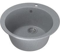 Мойка mixline ML-GM13 круглая, темно-серая, 309, 495х495х190 мм 525087
