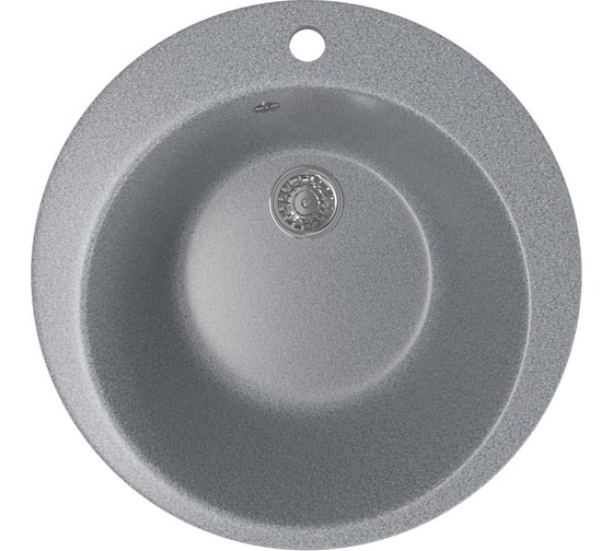 Мойка mixline ML-GM13 круглая, темно-серая, 309, 495х495х190 мм 525087