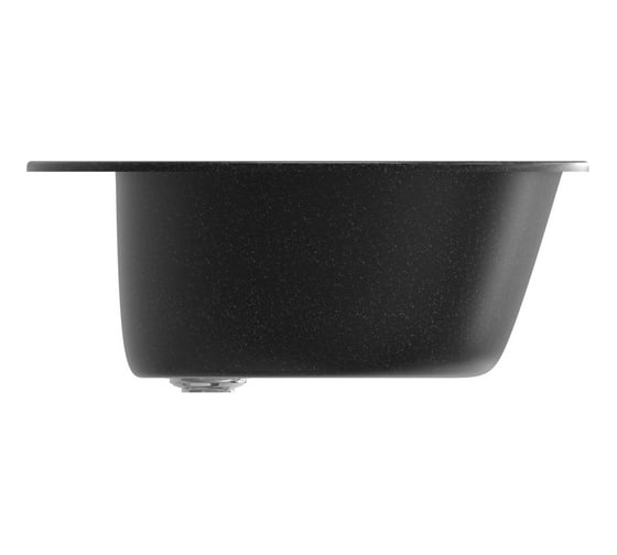 Мойка mixline ML-GM13 круглая, черная, 308, 495х495х190 мм 525086