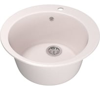Мойка mixline ML-GM13 круглая, светло-розовая, 311, 495х495х190 мм 525088