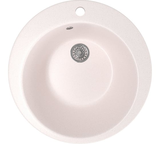 Мойка mixline ML-GM13 круглая, светло-розовая, 311, 495х495х190 мм 525088