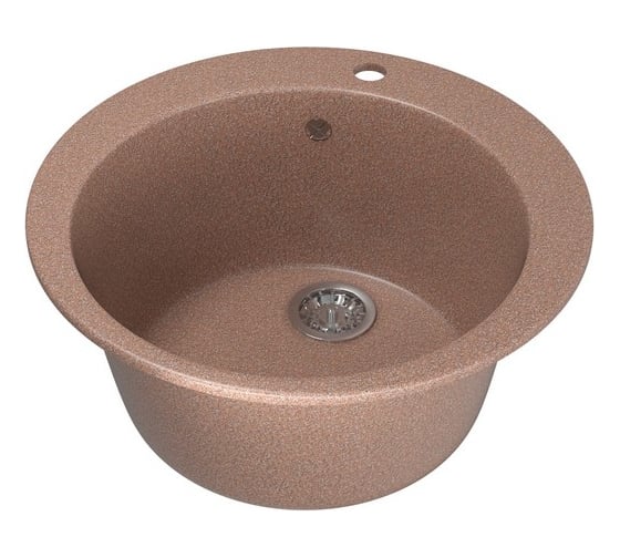 Мойка mixline ML-GM13 круглая, терракотовая, 307, 495х495х190 мм 525089