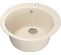 Мойка mixline ML-GM13 круглая, бежевая, 328, 495х495х190 мм 525090