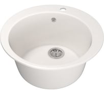 Мойка mixline ML-GM13 круглая, белая, 331, 495х495х190 мм 525091