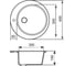 Мойка mixline ML-GM13 круглая, белая, 331, 495х495х190 мм 525091 5