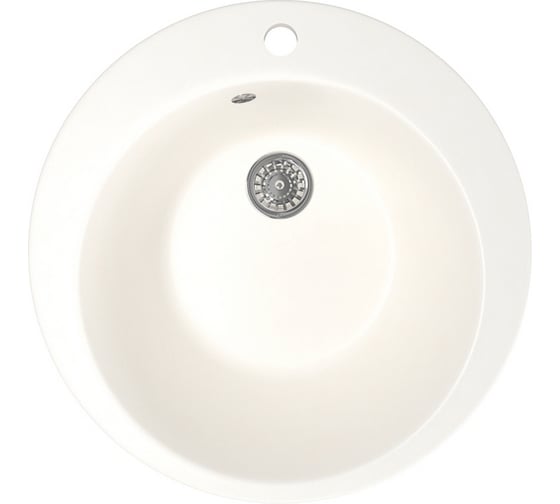 Мойка mixline ML-GM13 круглая, молоко, 341, 495х495х190 мм 532394