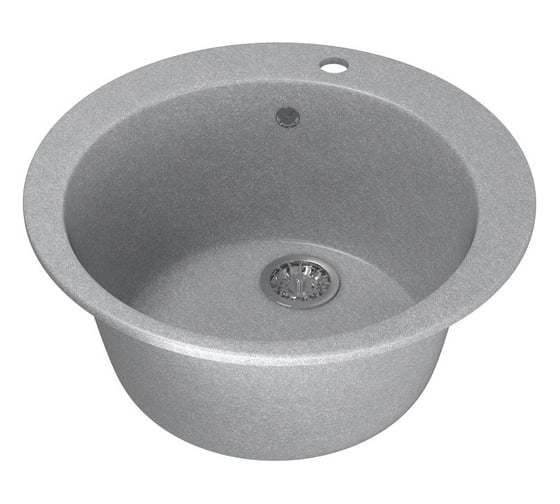 Мойка mixline ML-GM13 круглая, графит, 342, 495х495х190 мм 533155