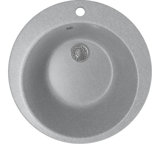 Мойка mixline ML-GM13 круглая, графит, 342, 495х495х190 мм 533155