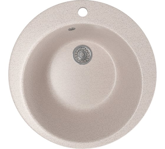 Мойка mixline ML-GM13 круглая, песочная, 302, 495х495х190 мм 525084