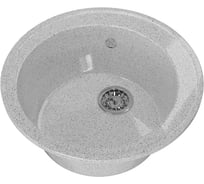 Мойка mixline ML-GM Gloss 01 круглая, серая, 480х480х180 мм 542278
