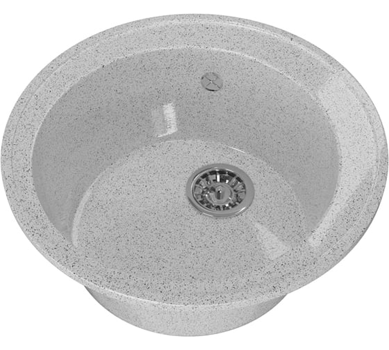 Мойка mixline ML-GM Gloss 01 круглая, серая, 480х480х180 мм 542278