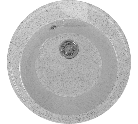 Мойка mixline ML-GM Gloss 01 круглая, серая, 480х480х180 мм 542278