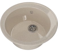 Мойка mixline ML-GM Gloss 01 круглая, песочная, 480х480х180 мм 542280